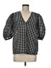 Ganni Houndstooth Black 3/4 Sleeve Blouse Size EU 40 / US 10 - photo 1