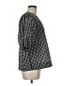 Ganni Houndstooth Black 3/4 Sleeve Blouse Size EU 40 / US 10 - photo 4
