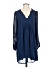 Charles Henry 100% Polyester Solid Blue Casual Dress Size XS - photo 1