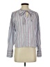 J.Crew Stripes Gray Long Sleeve Blouse Size XS - photo 1