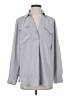 Ann Taylor 100% Polyester Gray Long Sleeve Blouse Size S - photo 1