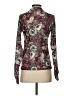 oasis 100% Polyester Paisley Burgundy Long Sleeve Blouse Size S - photo 2