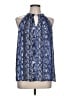 MICHAEL Michael Kors Blue Sleeveless Blouse Size L - photo 1