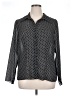 Lane Bryant Outlet 100% Polyester Houndstooth Black Long Sleeve Blouse Size 14 - 16 Plus - photo 1