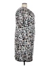 Connected Apparel Print Gray Casual Dress Size 24w - photo 4