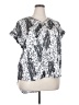 Simply Vera Vera Wang 100% Polyester Silver Short Sleeve Blouse Size XXL - photo 1