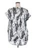 Simply Vera Vera Wang 100% Polyester Silver Short Sleeve Blouse Size XXL - photo 2
