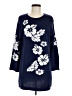 Escada by Margaretha Ley 100% Baumwolle Floral Blue Pullover Sweater Size EU 40 / US 10 - photo 1