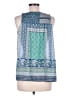 Iz Byer 100% Polyester Blue Sleeveless Blouse Size M - photo 2