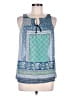 Iz Byer 100% Polyester Blue Sleeveless Blouse Size M - photo 1