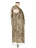 Agnes B. 100% Silk Animal Print Tan Casual Dress Size EU (FR) 42 / US 10 - photo 4
