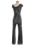 Flat White Metallic Silver Jumpsuit Size S - photo 2
