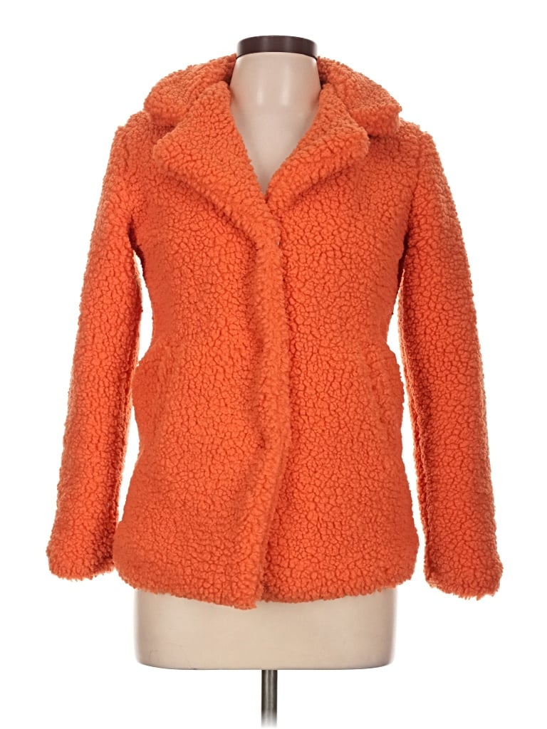 Pre-owned Joujou Faux Fur Jacket In Orange