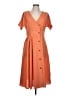 Shein 100% Polyester Orange Casual Dress Size L - photo 1