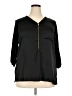 Vince Camuto 100% Polyester Black 3/4 Sleeve Blouse Size 2X - photo 1