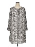 Ann Taylor LOFT 100% Polyester Animal Print Ivory Casual Dress Size 14 - photo 1