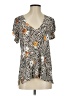 t.la Gray Short Sleeve Blouse Size XS - photo 1