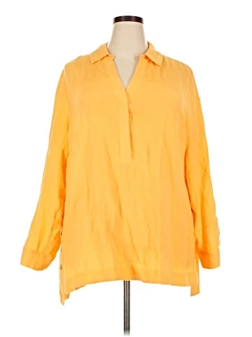Soft Surroundings 3/4 Sleeve Button-Down Shirt (view 1)