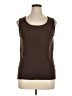 Talbots 100% Pima Cotton Brown Sweater Vest Size 1X - photo 1