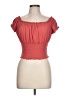 Bar III Orange Short Sleeve Top Size L - photo 1