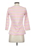 J. McLaughlin Stripes Pink 3/4 Sleeve Top Size XS - photo 2