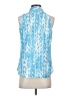 Etcetera 100% Polyester Blue Sleeveless Blouse Size 0 - photo 2