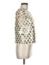 Milly Metallic Silver Short Sleeve Top Size 6 - photo 4
