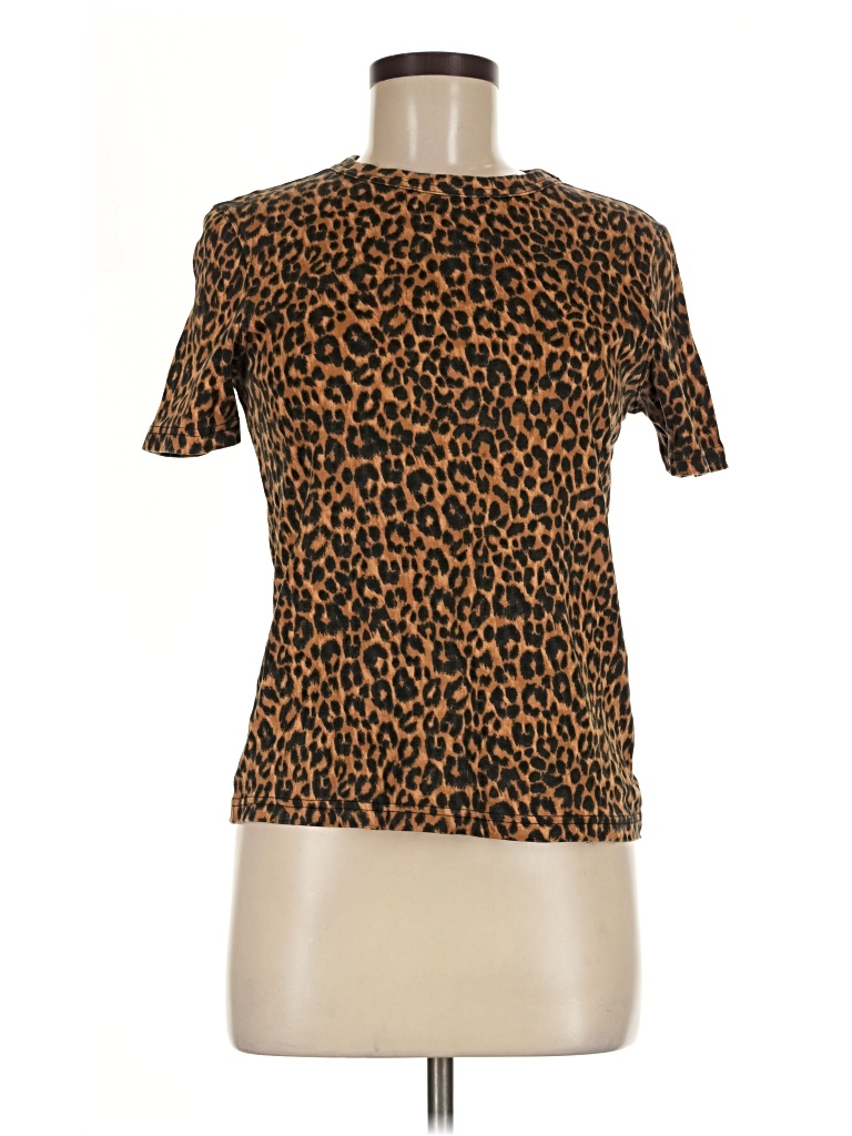 Pre-owned Mng Short Sleeve Turtleneck In Brown
