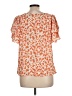Unbranded 100% Polyester Orange Short Sleeve Blouse Size L - photo 2