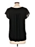 INC International Concepts 100% Polyester Black Short Sleeve Blouse Size L - photo 2