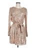 Crystal Sky Metallic Gold Cocktail Dress Size M - photo 1