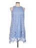 Francesca's 100% Polyester Blue Casual Dress Size L - photo 1