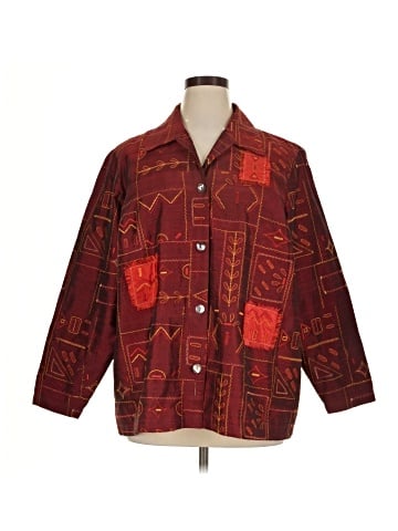 Maggie Barnes 3/4 Sleeve Silk Top (view 1)
