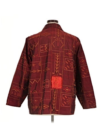 Maggie Barnes 3/4 Sleeve Silk Top (view 2)