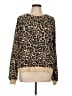 Maeve Animal Print Brown Pullover Sweater Size L - photo 1