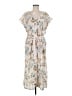 Entro 100% Polyester Floral Ivory Casual Dress Size M - photo 1