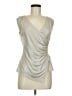 Joseph Ribkoff Silver Sleeveless Blouse Size 8 - photo 1