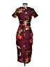 Alexia Admor Graphic Burgundy Cocktail Dress Size XS - photo 2