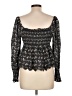 American Eagle Outfitters Black Long Sleeve Blouse Size L - photo 2