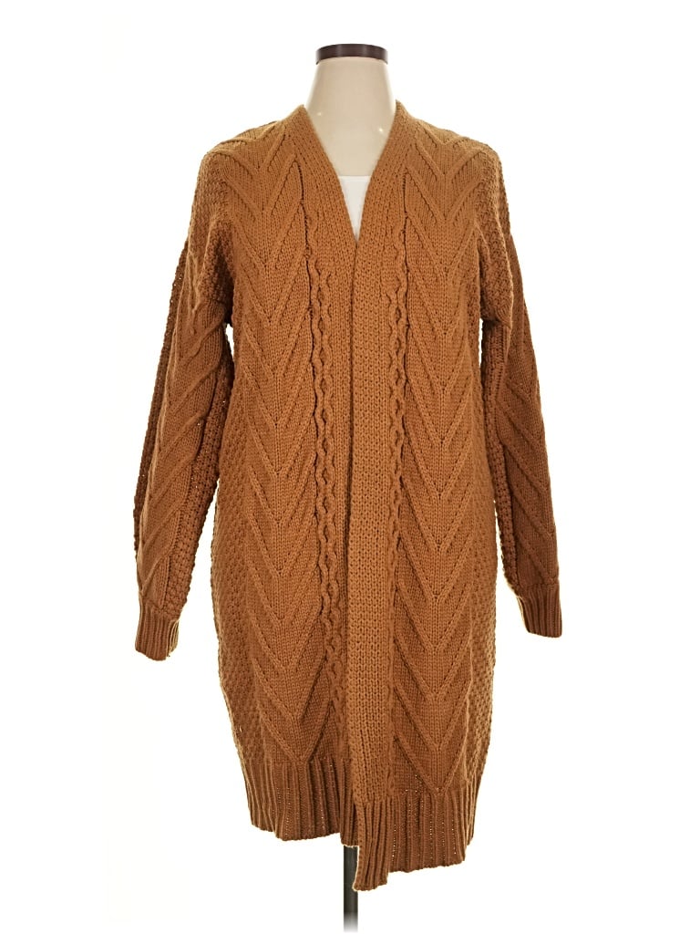 Pre-owned Time And Tru Cardigan Sweater In Brown