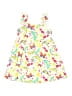 Unbranded 100% Polyester Tropical White Dress Size 7 - 8 - photo 2