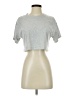 Forever 21 Silver Short Sleeve Turtleneck Size S - photo 1