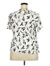 A New Day 100% Polyester Ivory Short Sleeve Blouse Size XL - photo 2