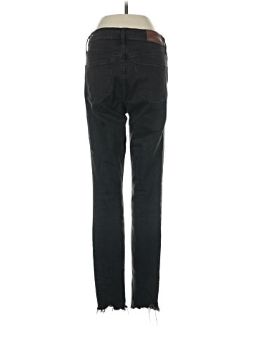 Madewell 9" Mid-Rise Skinny Jeans in Berkeley Black: Button-Through Edition (view 2)