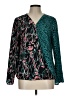 Allison Joy 100% Polyester Teal Long Sleeve Blouse Size L - photo 1