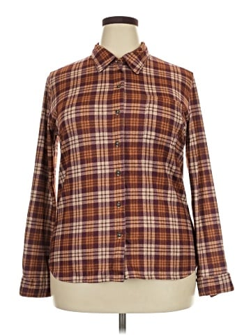 Natural Reflections Long Sleeve Button-Down Shirt (view 1)
