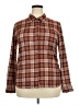 Natural Reflections Plaid Brown Long Sleeve Button-Down Shirt Size XL - photo 1