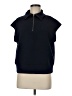 Three Dots Blue Short Sleeve Turtleneck Size M - photo 1