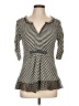 One September Black 3/4 Sleeve Blouse Size L - photo 1