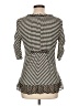One September Black 3/4 Sleeve Blouse Size L - photo 2